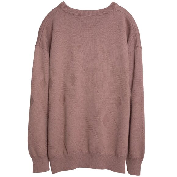 SchönHerr (Germany) Argyle Pattern Knit Schurwolle Blend Jumper Rhodanite : L - Picture 5 of 5